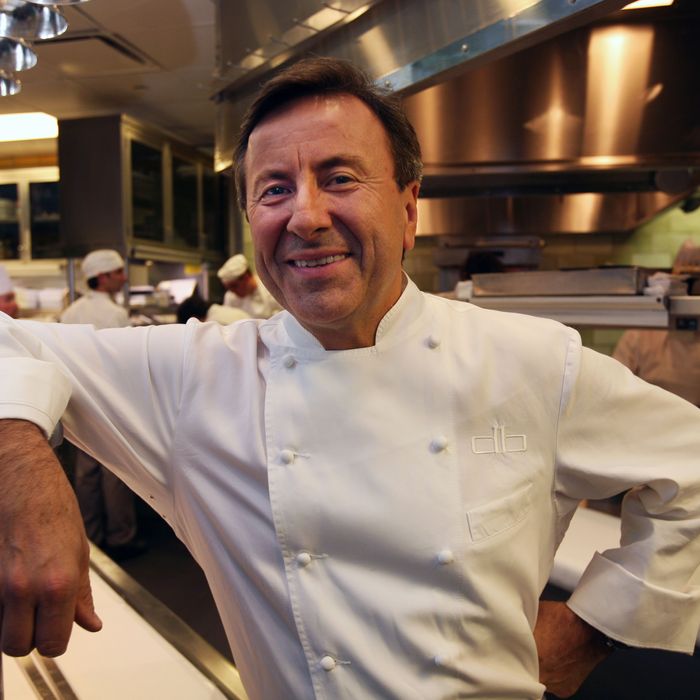 Boulud in the kitchen at Daniel, which he considers 