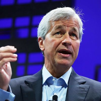 JPMorgan Chase and Co. chairman and CEO Jamie Dimon speaks during the Fortune Global Forum on November 4, 2015 in San Francisco, California. Business leaders are attending the Fortune Global Forum that runs through November 4. 