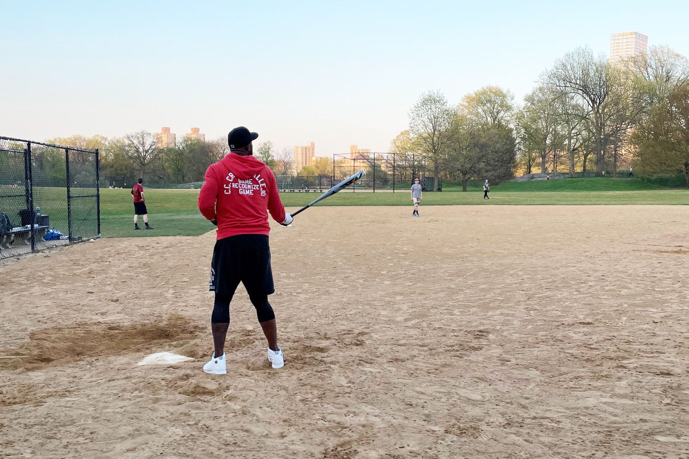 CC Sabathia playing in softball league in New York's Central Park