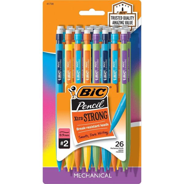 BIC Xtra Strong Mechanical Pencils with Erasers, 24 Count