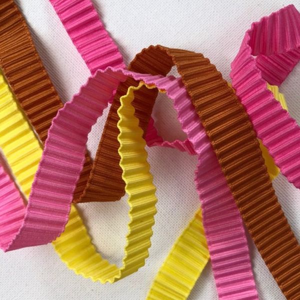 Always Trim Satin Crystal Pleated Woven Ribbon