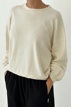 Le Bon Shoppe Pointelle Core Sweatshirt