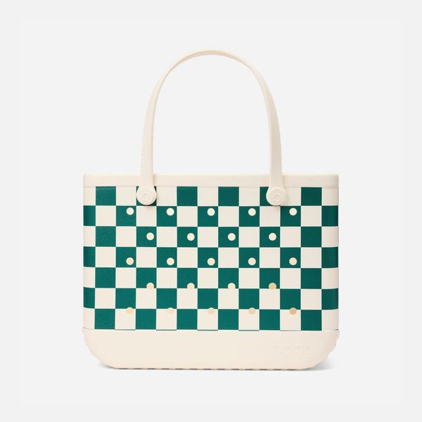 BOGG BAG - Original, Large Tote Bag - Checkered Coconut/ In The Forest