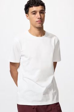 Uniqlo Supima Cotton Crewneck Short-Sleeve T-shirt - White