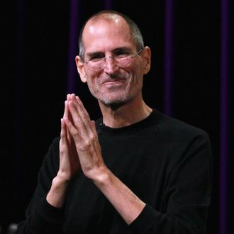 SAN FRANCISCO - SEPTEMBER 01: Apple CEO Steve Jobs speaks at an Apple Special Event at the Yerba Buena Center for the Arts September 1, 2010 in San Francisco, California. Apple CEO Steve Jobs announced upgraded versions of the entire iPod line, including an iPod Touch that includes a camera and smaller version of Apple TV. (Photo by Justin Sullivan/Getty Images) *** Local Caption *** Steve Jobs