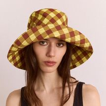Damson Madder Sunhat With Tie
