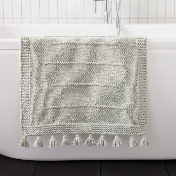 West Elm Organic Hand Knit Variegated Bath Mat
