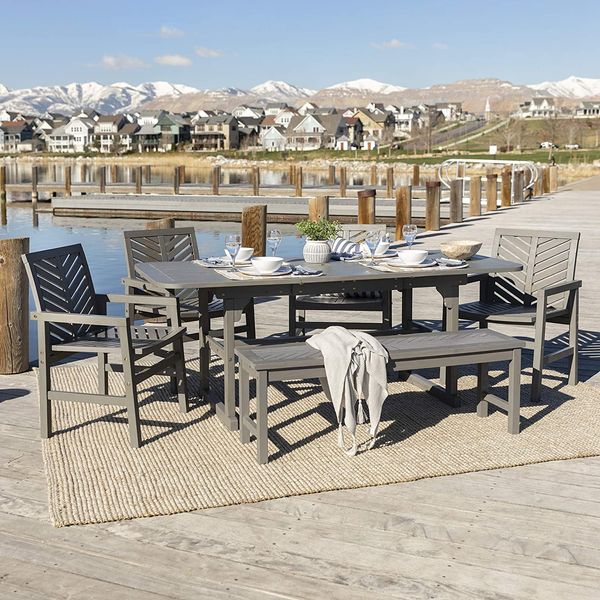 5 Piece Outdoor Patio Furniture Sets, Wicker Rattan Sectional Sofa with  Seat Cushions, Brown - Walmart.com