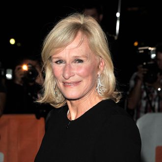 TORONTO, ON - SEPTEMBER 11: Actress/co-writer Glenn Close poses on the red carpet at the premiere of 