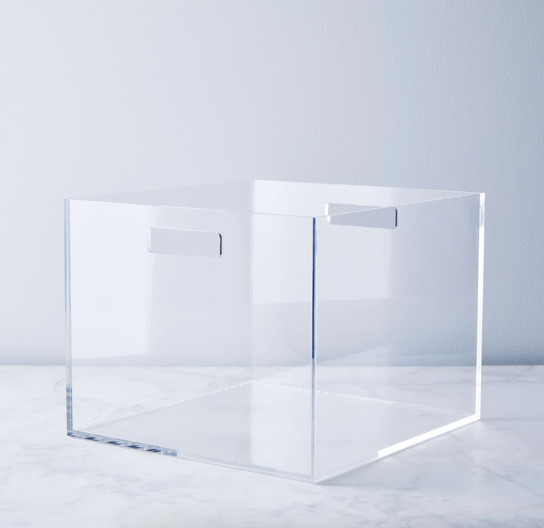 Deluxe Clear Cube Showcase, Square Acrylic Cube-10in