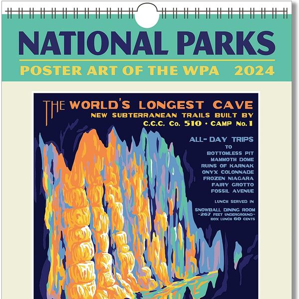 National Parks Poster Art of The WPA Oversize Wall Calendar 2024