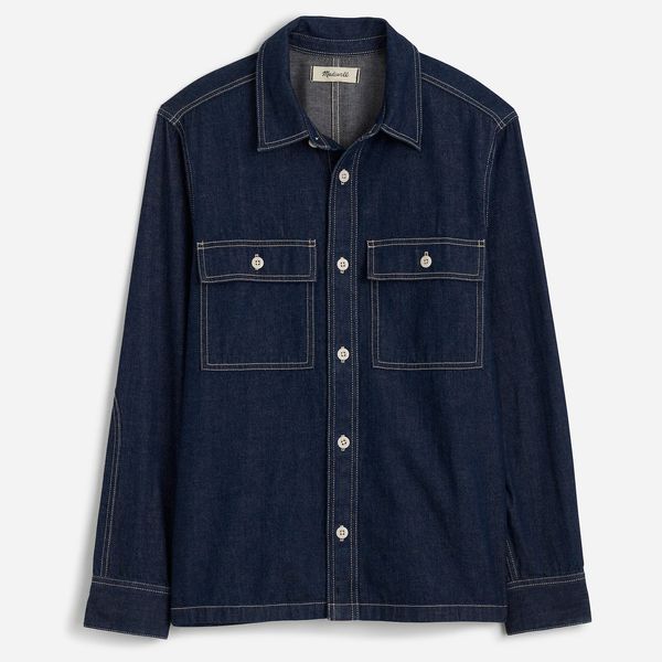 Madewell Straight-Hem Work Shirt in Japanese Denim