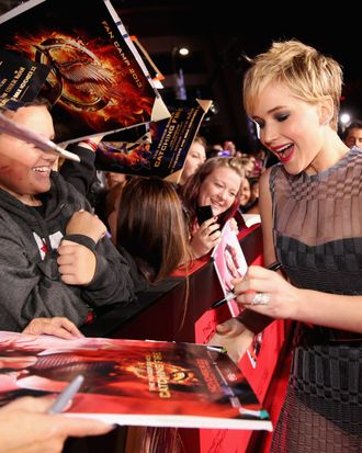 Actress Jennifer Lawrence attends premiere of Lionsgate's 