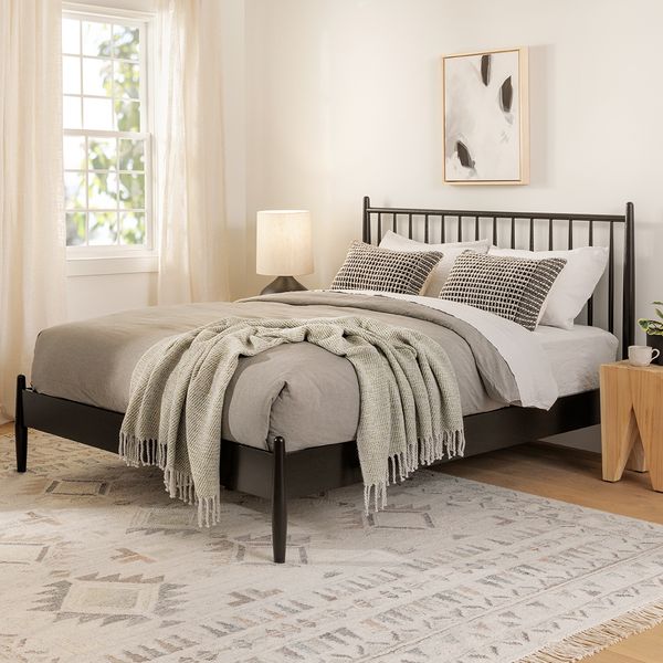 Article Lenia Queen Bed, Ash