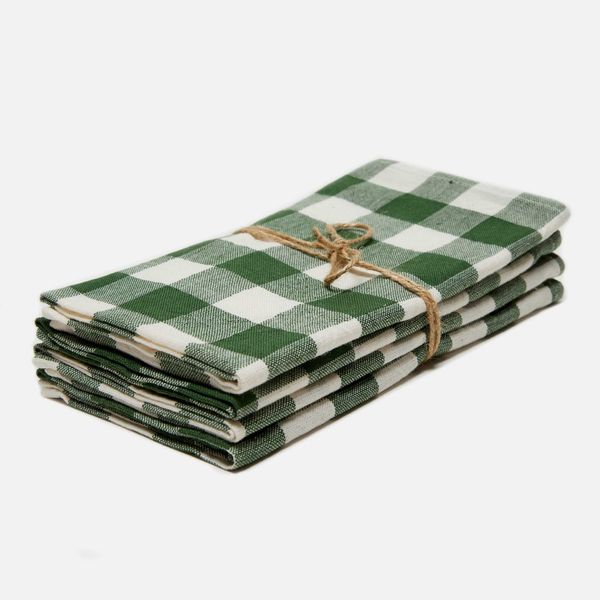 Heather Taylor Home Gingham Hunter Napkins, Set of 4