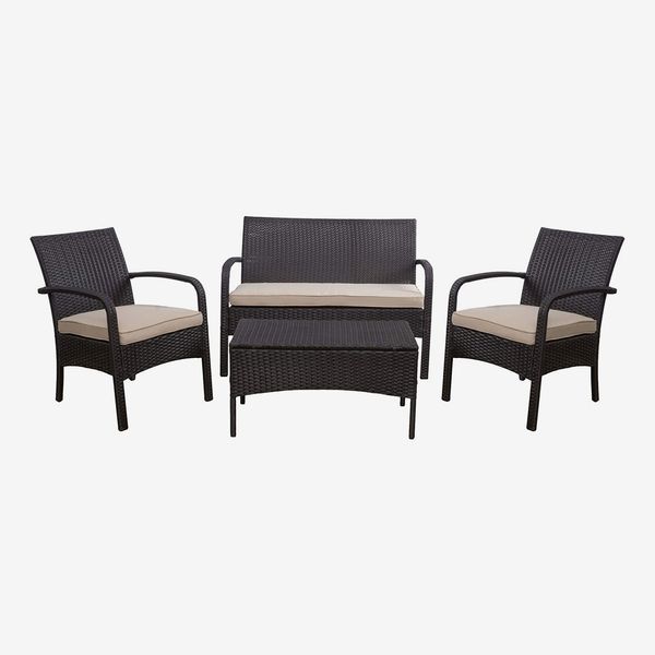 Christopher Knight Home Cordoba PE Rattan Chat Set