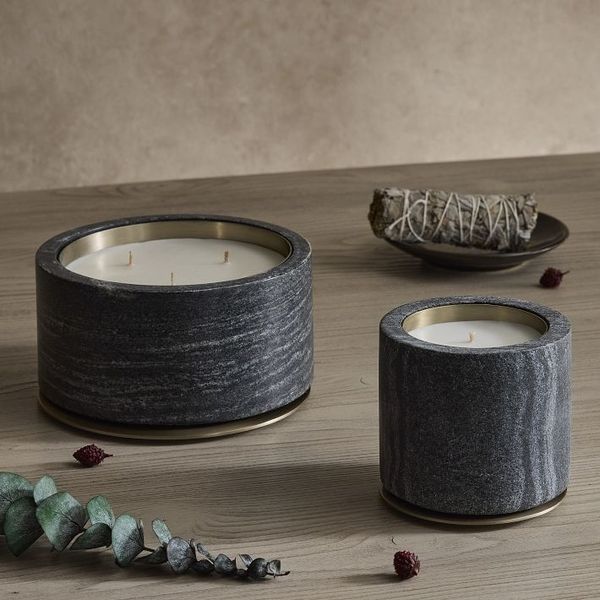 Christina Ricci + West Elm Marble Filled Candle