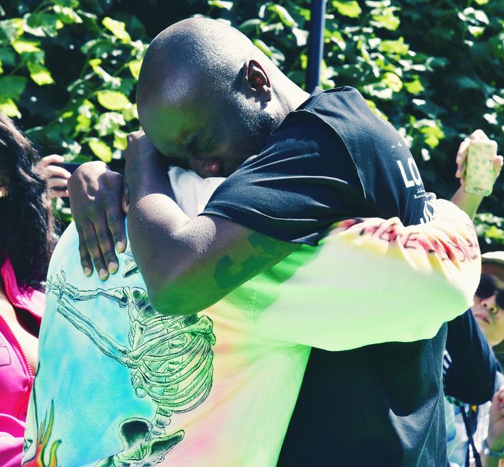 Virgil Abloh and Kanye West’s Hug Was a Great Fashion Moment