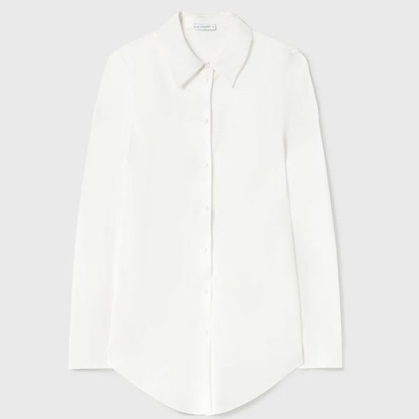 Bias Cut Shirt White
