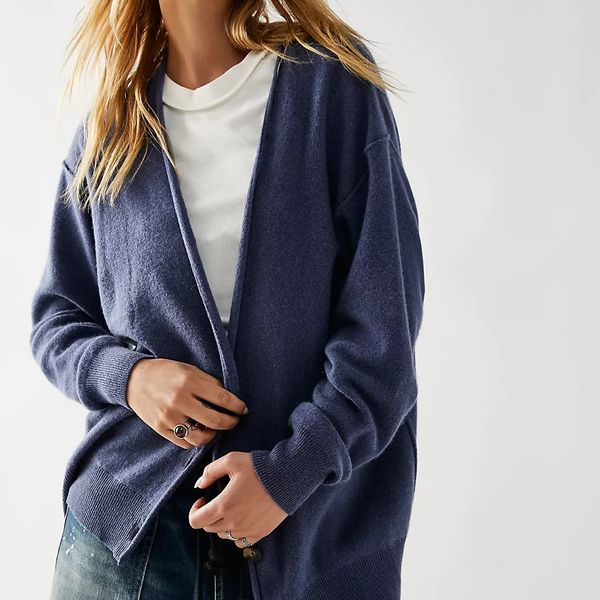 Free People School Boy Cashmere Cardi