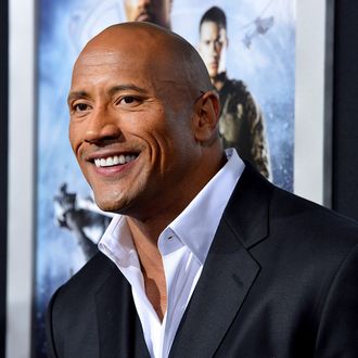 Actor Dwayne Johnson arrives at the Premiere of Paramount Pictures' 