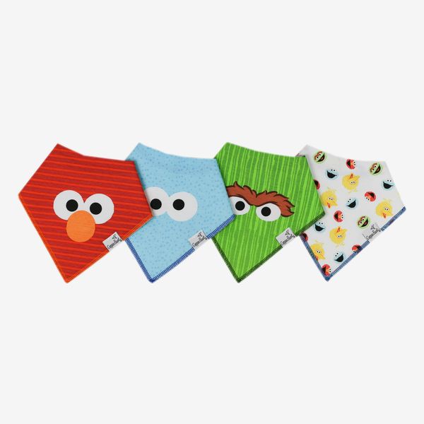 Copper Pearl x Sesame Street Assorted 4-Pack Bandana Bibs