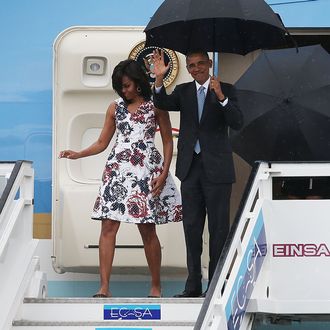 President Obama Arrives In Cuba For Historic Visit To Island