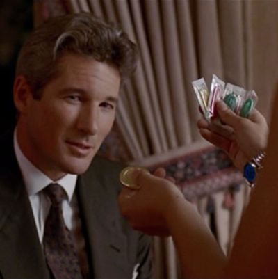 Richard Gere and Julia Roberts going over condom choices in Pretty Woman — The Strategist's post on best condoms.