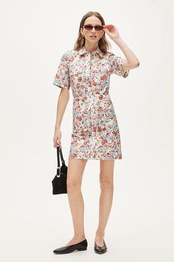 J.Crew Utility Shirt-Dress in Floral Print
