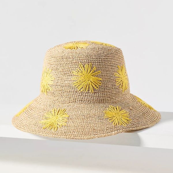 San Diego Hat Co. Floral Embroidered Bucket Hat