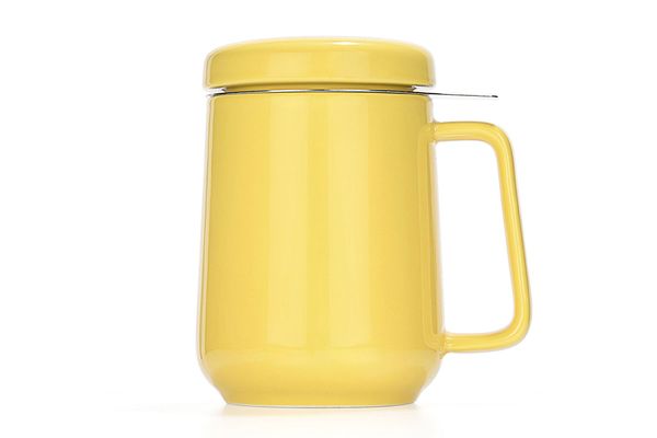 Tealyra — Peak Ceramic Yellow Tea Cup Infuser