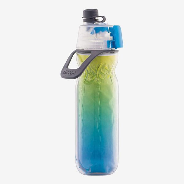 O2COOL Mist N Sip 20-Ounce Misting Reusable Sports Water Bottle Blue Ombre