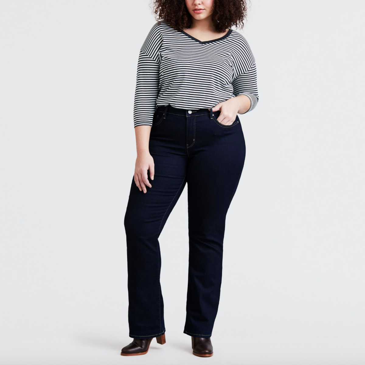 plus size high waisted bootcut jeans