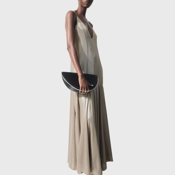 COS the Metallic Flared Slip Dress