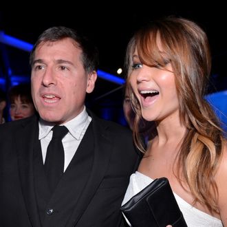 BEVERLY HILLS, CA - FEBRUARY 04: Director David O. Russell (L) and Jennifer Lawrence attend the 85th Academy Awards Nominations Luncheon at The Beverly Hilton Hotel on February 4, 2013 in Beverly Hills, California. (Photo by Alberto E. Rodriguez/Getty Images)