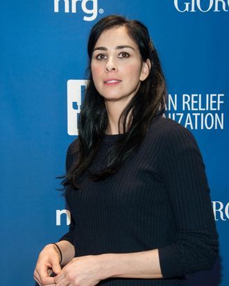LOS ANGELES, CA - JANUARY 11: Sarah Silverman arrives at the 3nd Annual Sean Penn & Friends HELP HAITI HOME Gala Benefiting J/P HRO Presented By Giorgio Armani at Montage Hotel on January 11, 2014 in Los Angeles, California. (Photo by Valerie Macon/Getty Images)