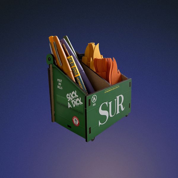 Sur Back Alley Dumpster Fire Desk Accessory