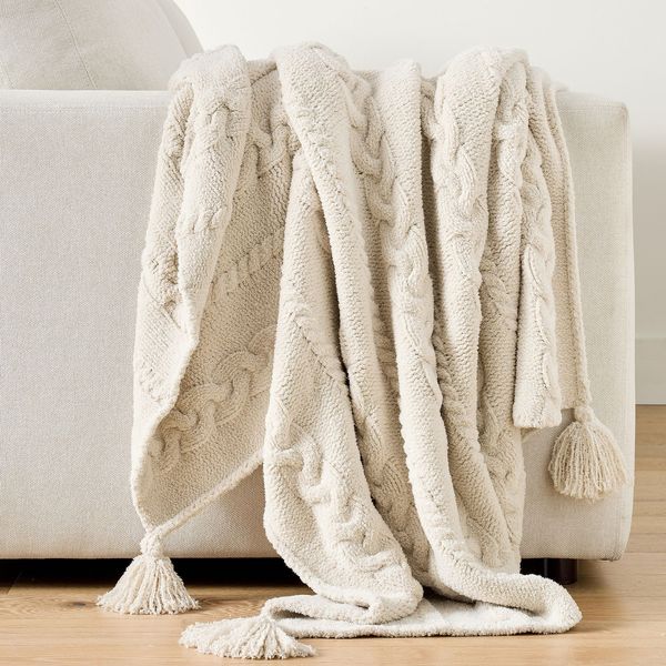Pottery Barn Classic Cable Knit Throw