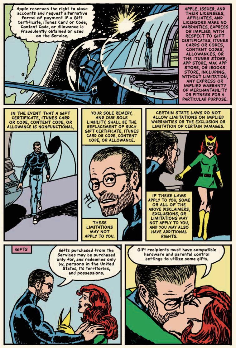 How R. Sikoryak Turned the iTunes T&amp;C Agreement Into a Comic