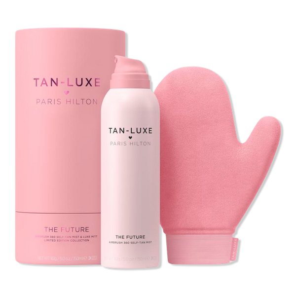 Tan Luxe Paris Hilton Airbrush 360 Self-Tan Mist y guante de lujo
