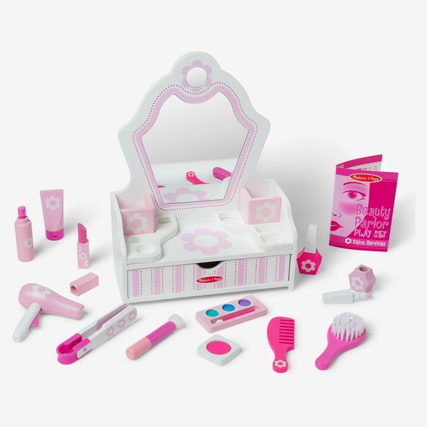 Melissa & Doug Wooden Beauty Salon Play Set with Vanity