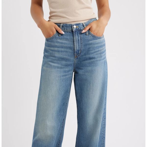 Madewell The Perfect Vintage High Waist Wide Leg Jeans in Airy Denim - Solstice Wash