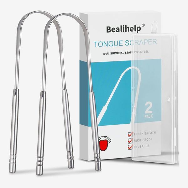 Bealihelp Stainless Steel Tongue Cleaner - 2 Pack