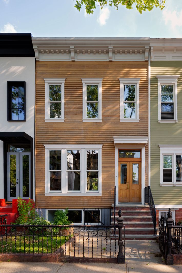 modern row house facade