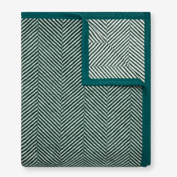 ChappyWrap Harborview Herringbone Evergreen Blanket