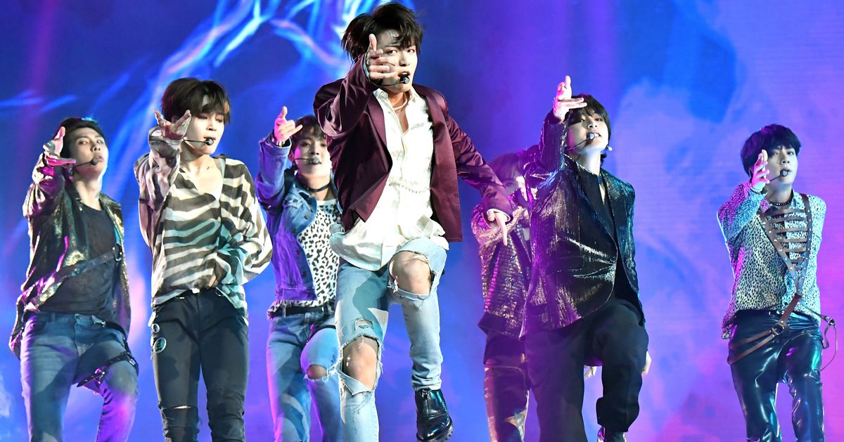 BTS were the top-selling act in the world last year