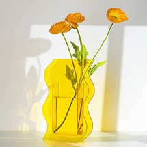 YalzoneMet Modern Acrylic Vase Geometric Flower Vase