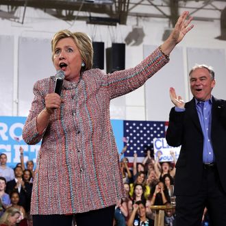 Hillary Clinton Campaigns With Tim Kaine In Virginia