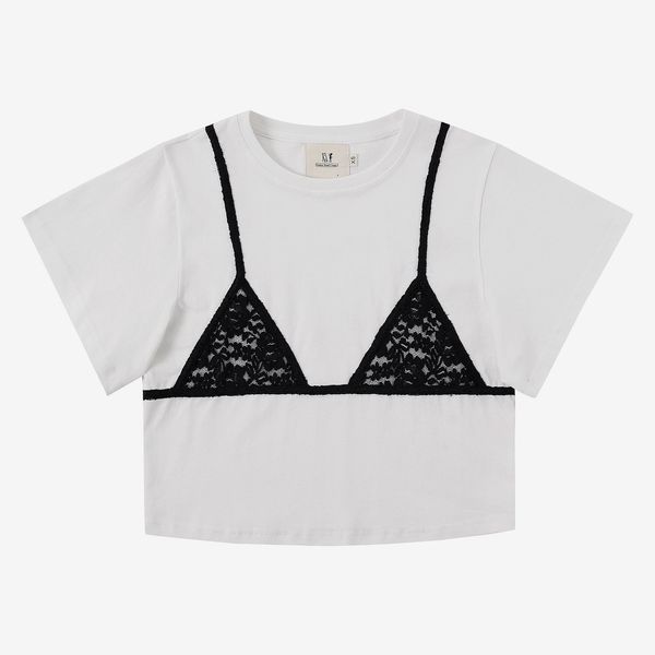 Fashion Brand Company Black Lace Bikini Bod Tommy Tee