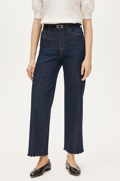 J.Crew Scallop-Trim Slim-Wide Jean